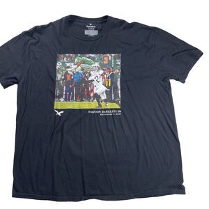 Saquon Barkley Philadelphia Eagles Shirt Black 3XL Hurdle Game Fanatics NFL